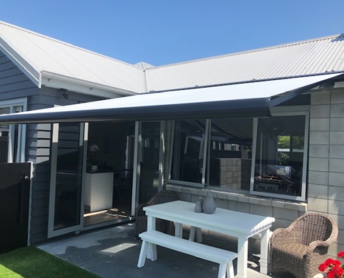 Award winning Llaza cassette awning installation by Douglas