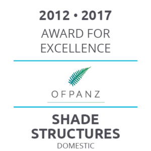 2012 & 2017 - OFPANZ Award For Excellence in Shade Structures Domestic