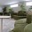 Closeup of bolsters made out of green fabric plus custom curved squab seating