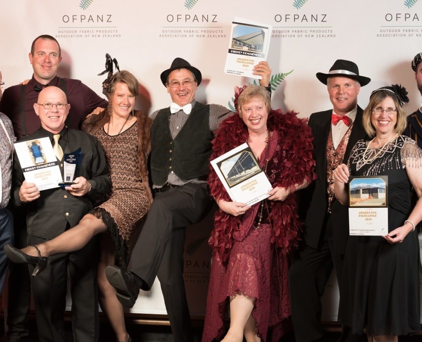 The Douglas team in full Art Deco swing celebrating their award wins at the OFPANZ Awards 2019