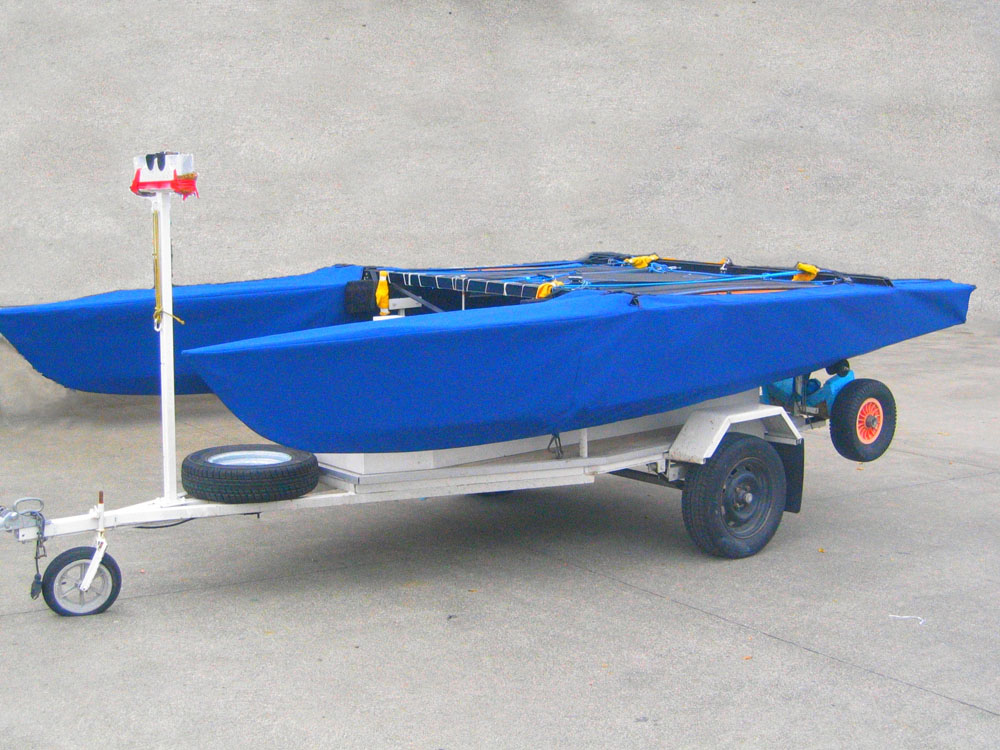 A custom catamaran cover by Douglas Innovation Hastings