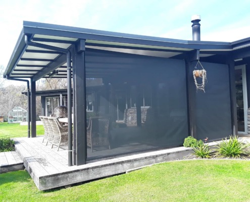 With the outdoor screens down on this Douglas Hawke's Bay Havelock North installation