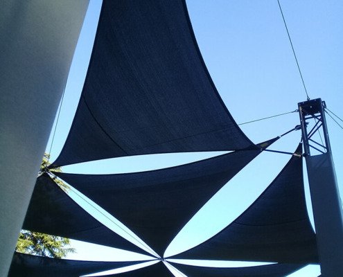 OFPANZ Award Entry - Shade Sails for Nest Fest - Shade Sail structure detail