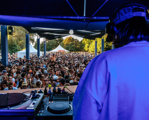 OFPANZ Award Entry - Shade Sails for Nest Fest - View from stage