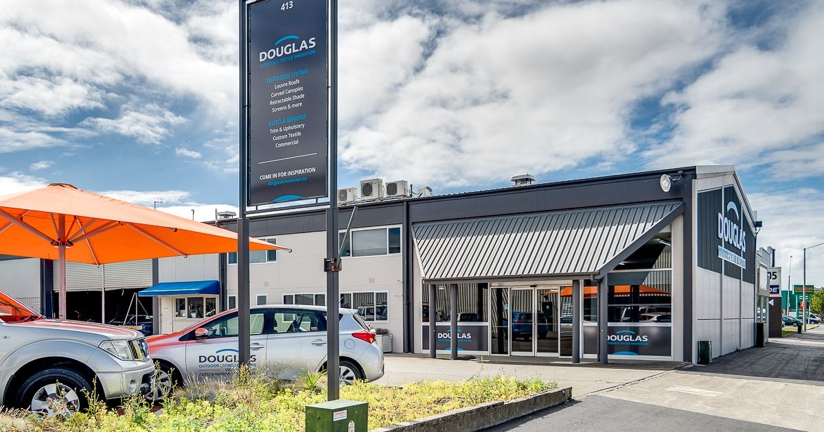 Douglas Outdoor & Textile Innovation Showroom exterior, Hastings, Hawkes Bay