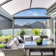 Alitex Curved Canopy Combined with Ziptrak Screens Provide a Stylish Outdoor Room Napier Hawkes Bay