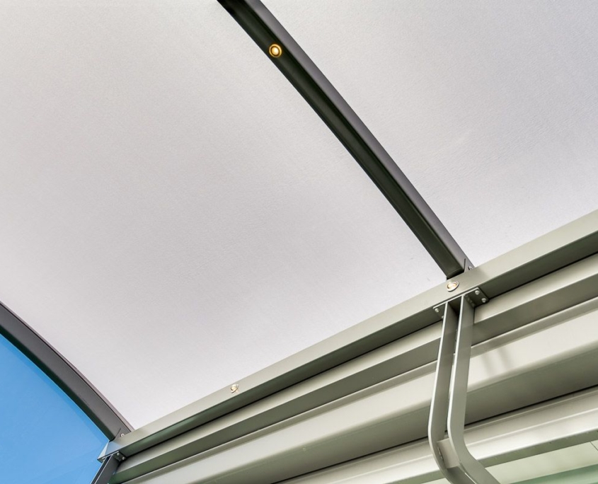 LED Dimmable Bullet Lighting Option on an Alitex Curved Canopy Frame Napier Hawkes Bay