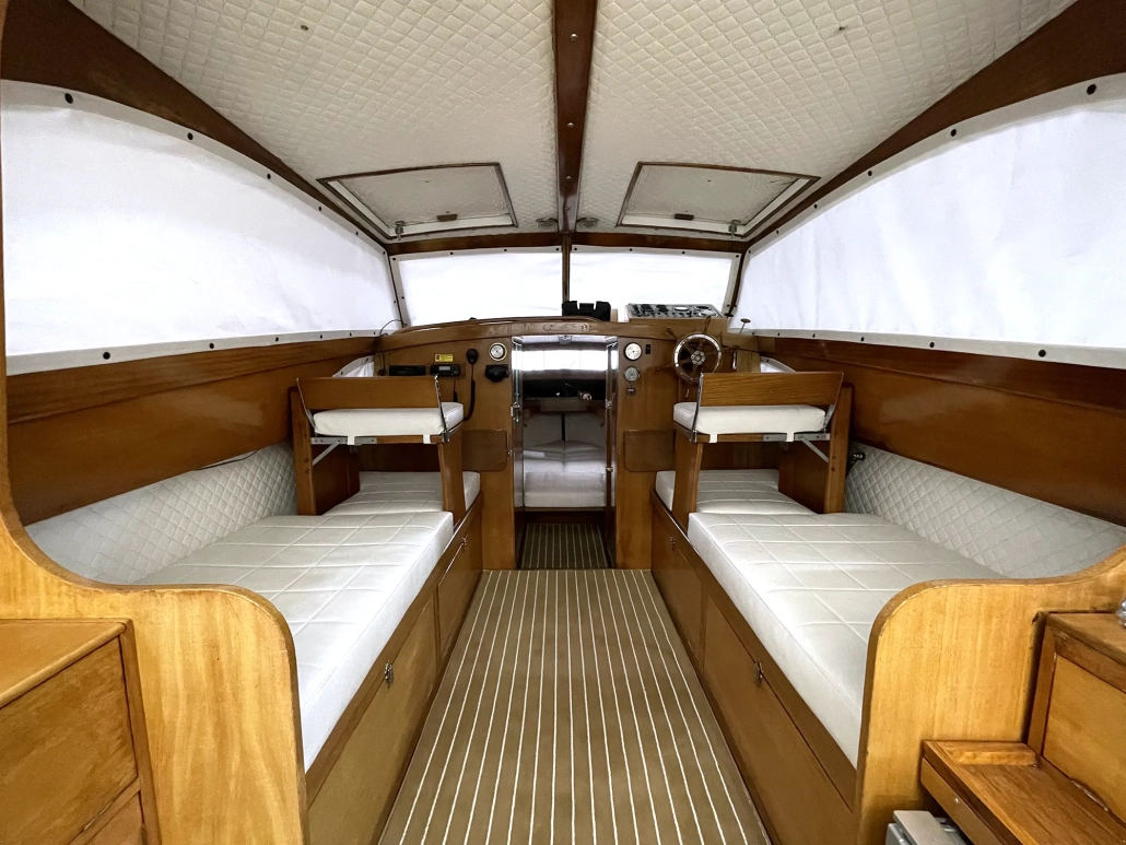 Vintage Clipper Boat Interior Upholstery Restoration Complete Cabin