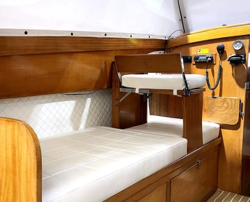 Vintage Clipper Boat Interior Upholstery Restoration Left Cabin