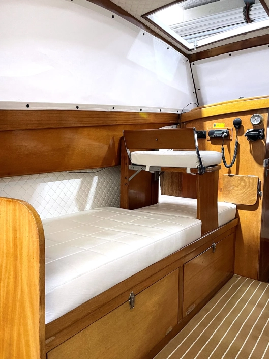 Vintage Clipper Boat Interior Upholstery Restoration Left Cabin