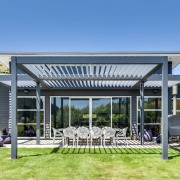 A louvre roof installation at Black Barn cottages Hawkes Bay